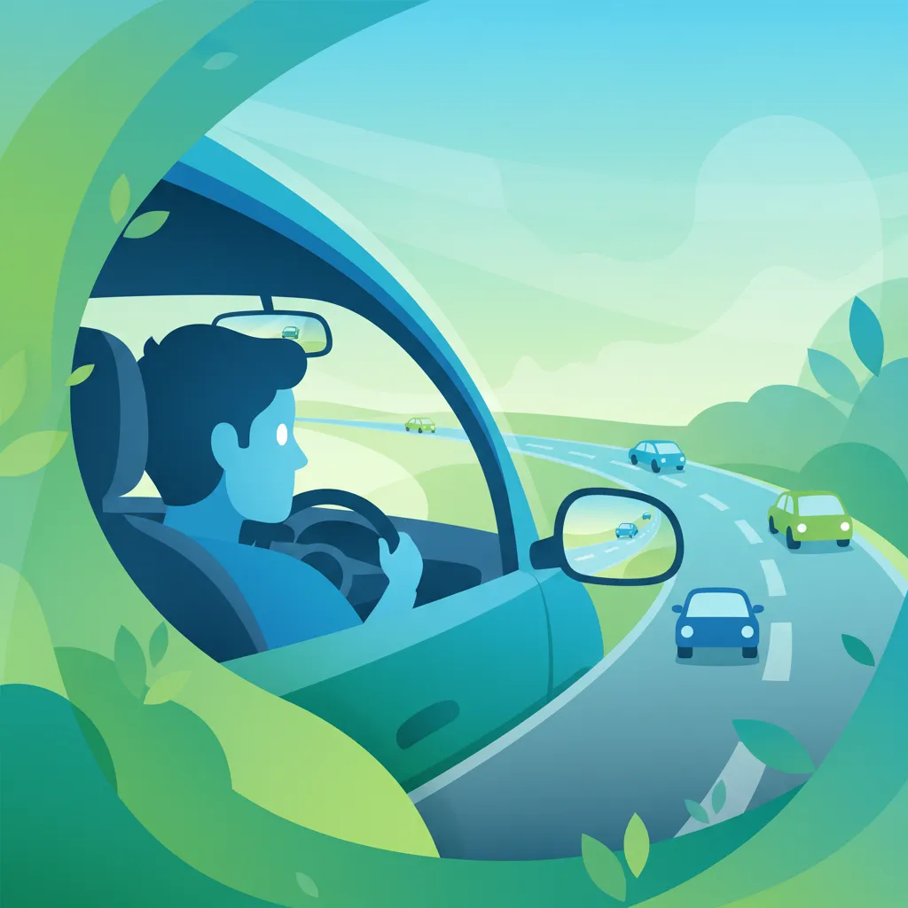 Obraz przeglądu lekcji Użycie lusterek i świadomość martwego pola