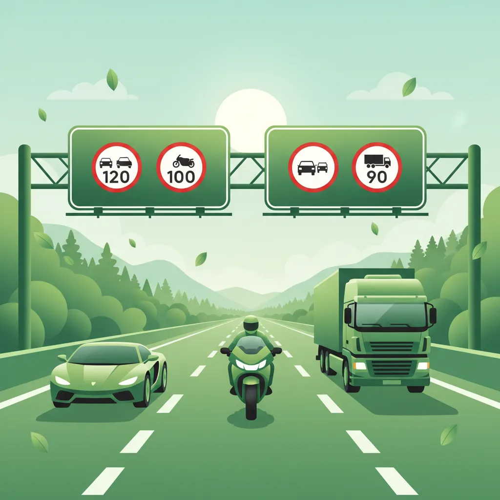 Speed Limits per Vehicle Category driving theory lesson