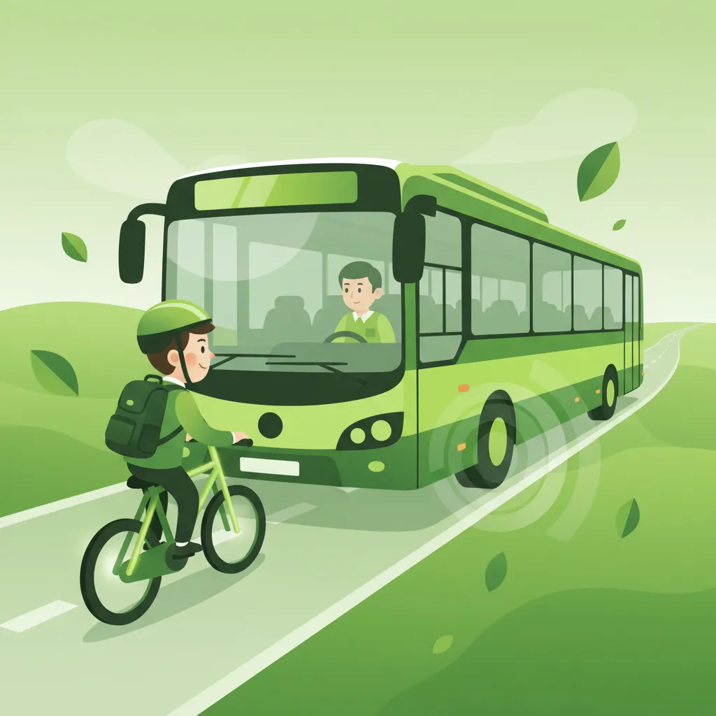 Interaction with Heavy Vehicles and Buses lesson overview image