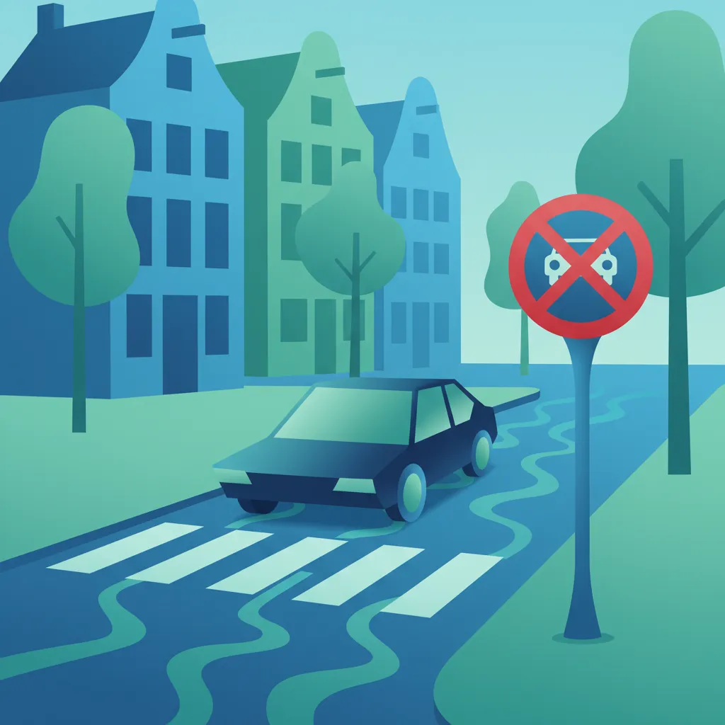 Zigzag Lines and No Stopping Zones in Dutch Traffic