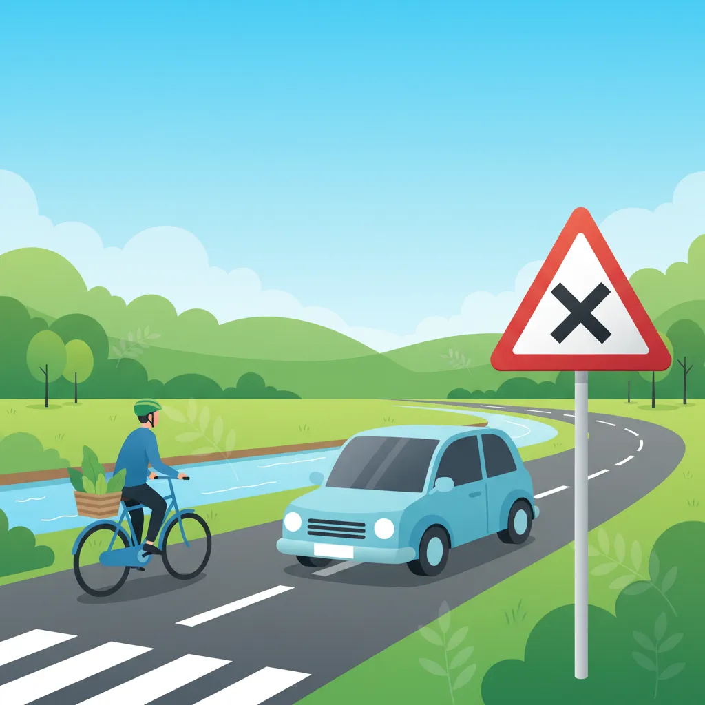 Dutch Driving Theory: Warning Signs and Safe Intersection Approach