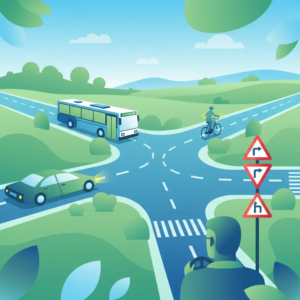 Practice Complex T-Junction Priority Rules for the Dutch Driving Exam