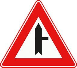 B5 - Priority Intersection – Side Road Right road sign