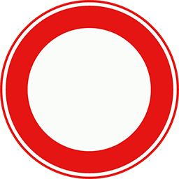 C1 - Closed to All Vehicles (Pedestrians Allowed) road sign