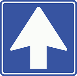 C3 - One-Way Street — Entry Allowed Here road sign