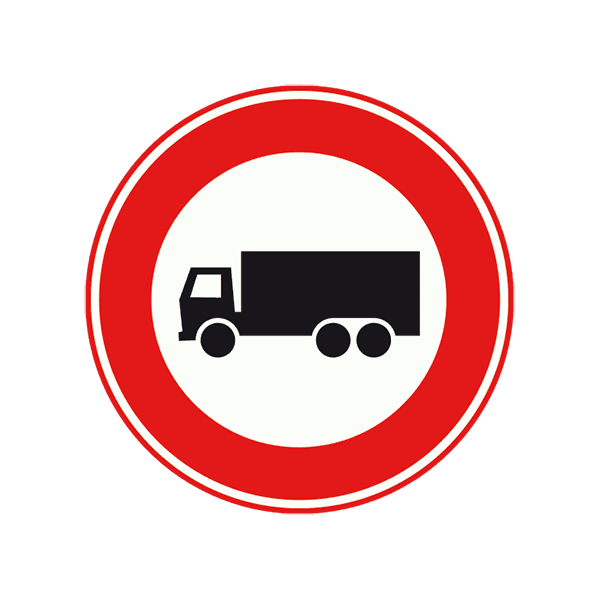 C7 - Closed to Lorries road sign