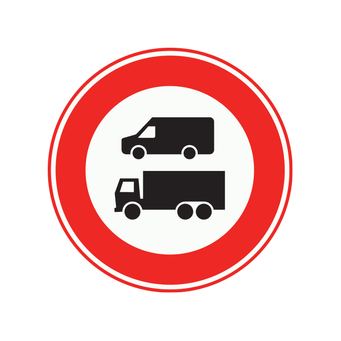 C22c - Zero-Emission Zone — Commercial Cars & Lorries road sign
