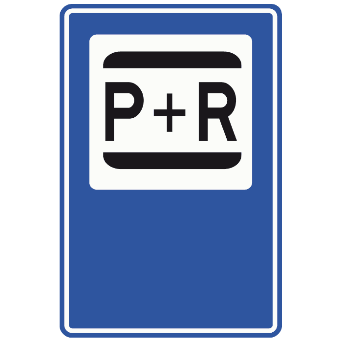 E12 - Park and Ride (Public Transport) road sign