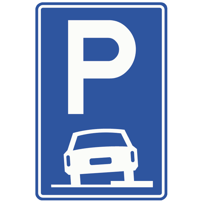 E8-1 - Car Parking — Two Wheels on Pavement road sign