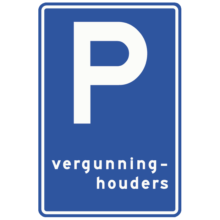 E9 - Permit Holder Parking Only road sign