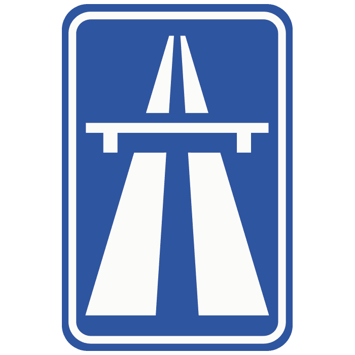 G1 - Start of Motorway road sign