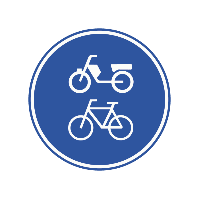 G12a - Start of Mandatory Cycle/Moped Path road sign