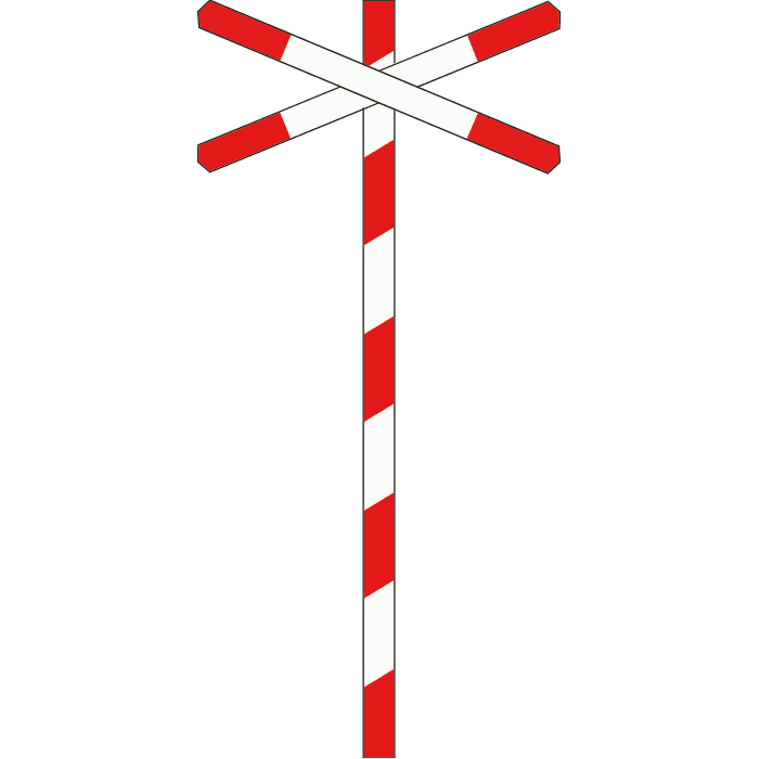 J12 - Single St. Andrew’s Cross road sign