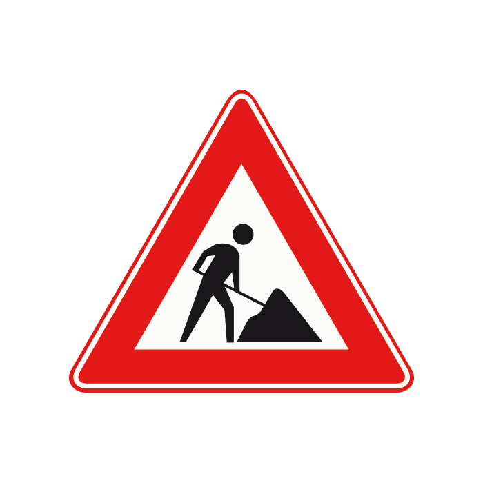J16 - Road Works road sign