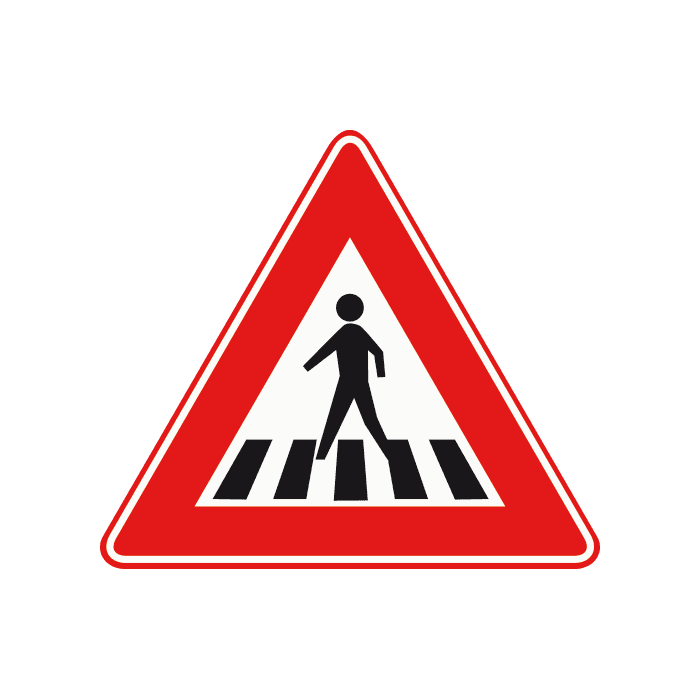 J22 - Pedestrian Crossing road sign