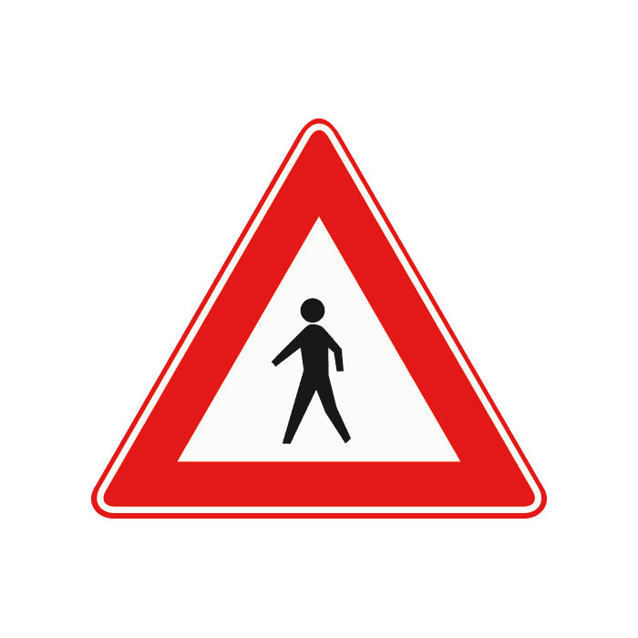 J23 - Pedestrians road sign