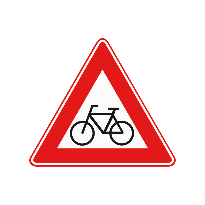 J24 - Cyclists and Moped Riders road sign