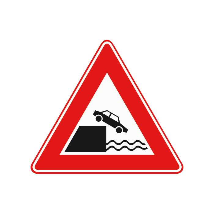 J26 - Quay or River Bank road sign