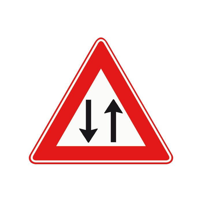 J29 - Oncoming Traffic road sign