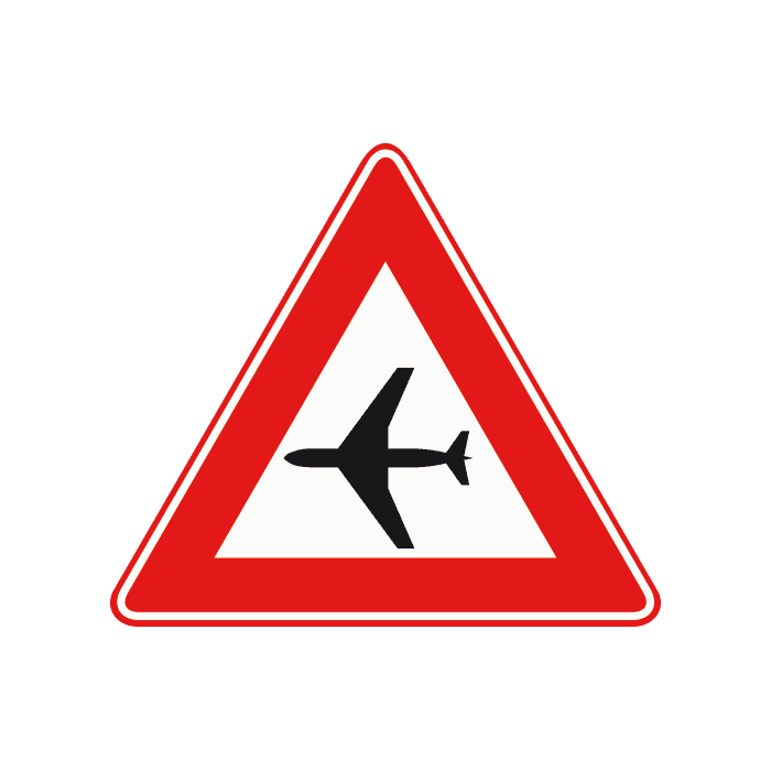 J30 - Low-Flying Aircraft road sign