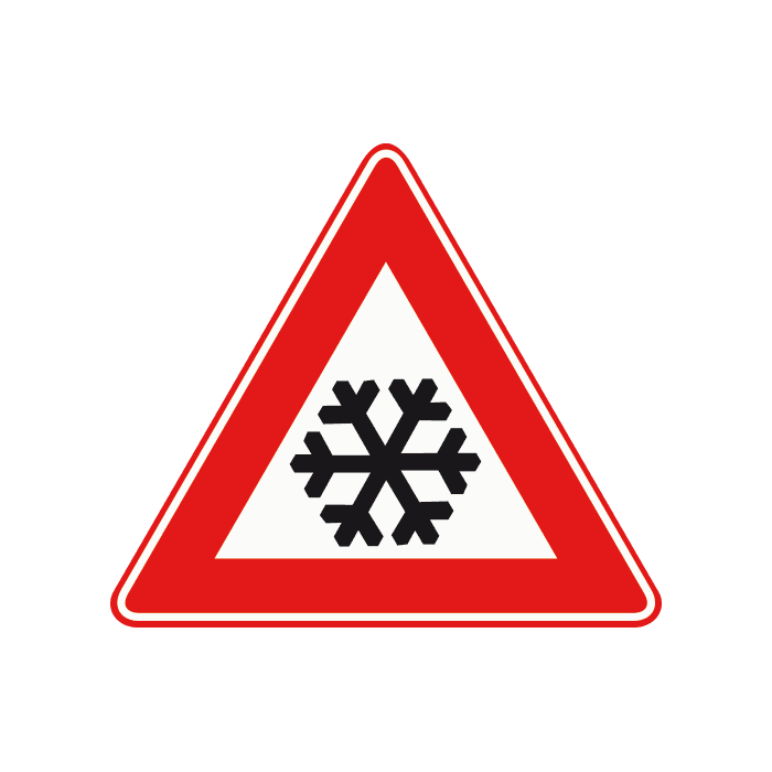 J36 - Sleet or Snow road sign