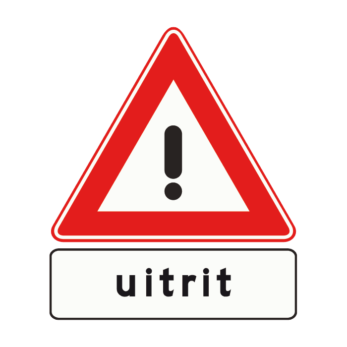 J37 - General Danger (Supplementary Plate Specifies Hazard) road sign