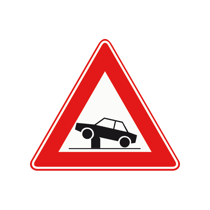 J39 - Retractable Bollard road sign