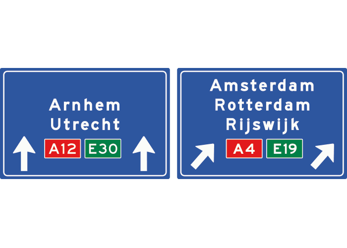 K4 - High-Level Motorway Information Sign road sign