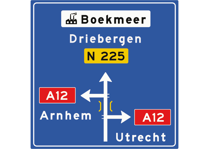 K5 - Advance Information Sign (Non-Motorway) road sign