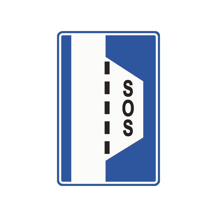 L15 - Lay-By with Emergency Phone and Fire Extinguisher road sign