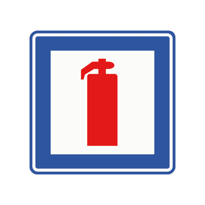 L17 - Fire Extinguisher road sign