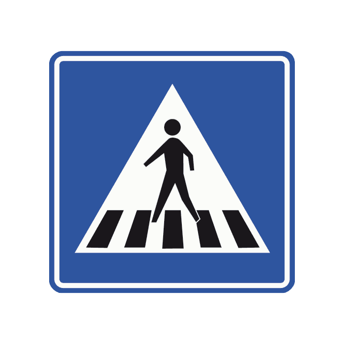 L2 - Pedestrian Crossing (Facility) road sign