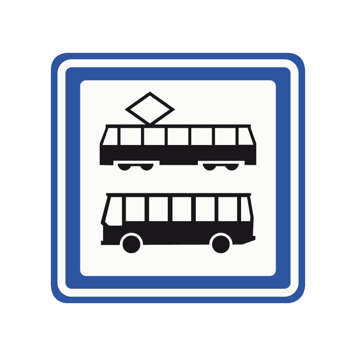L3 - Bus or Tram Stop road sign
