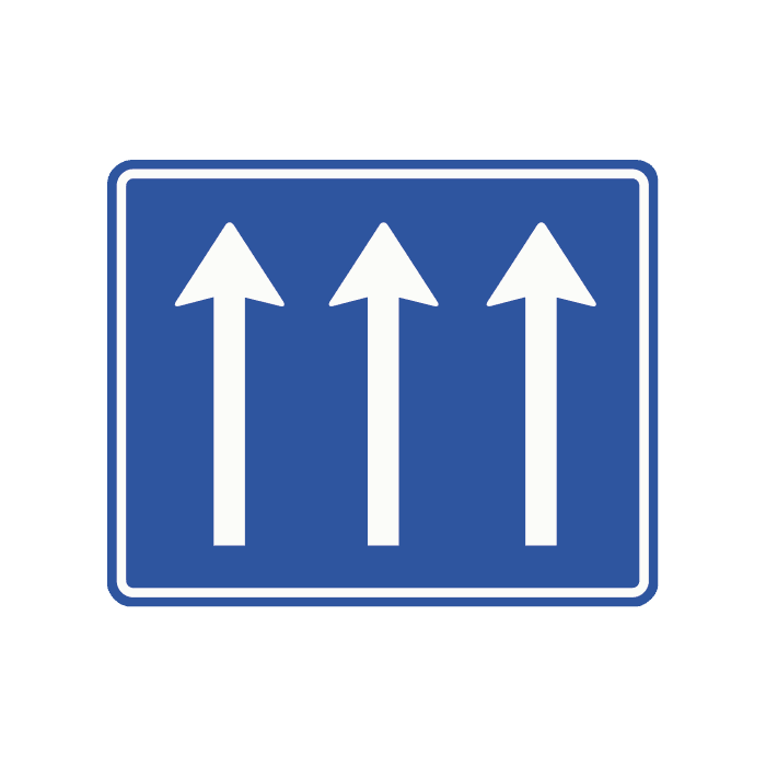 L7 - Number of Through Lanes road sign