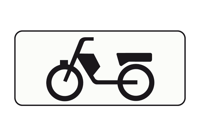 OB-03 - Only Applies to Moped Riders road sign