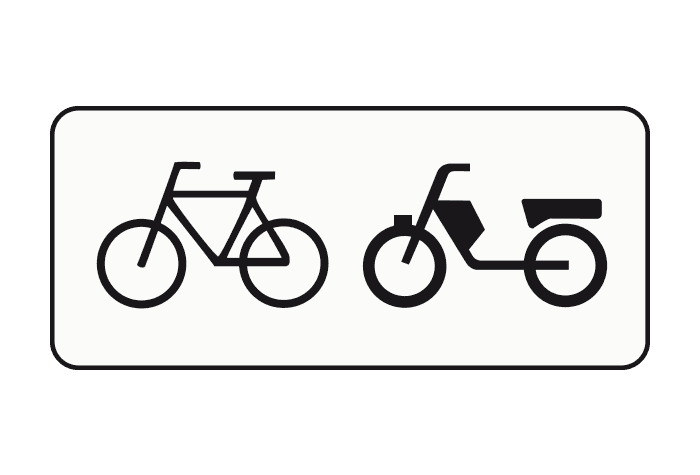 OB-04 - Only Applies to Cyclists and Moped Riders road sign