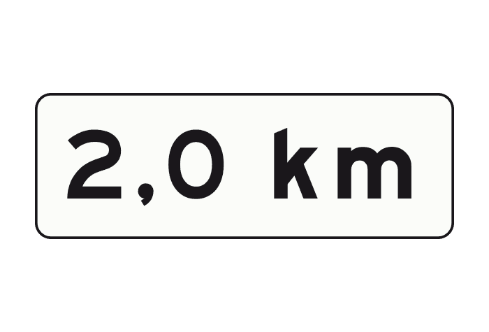 OB-401 - Rule Applies After … km road sign