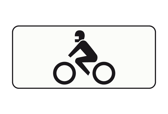OB-06 - Only Applies to Motorcyclists road sign