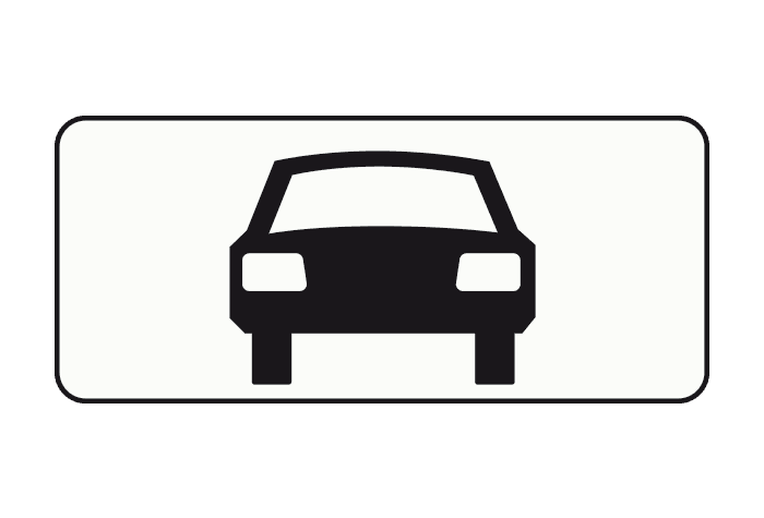 OB-08 - Only Applies to Motor Vehicles with >2 Wheels road sign