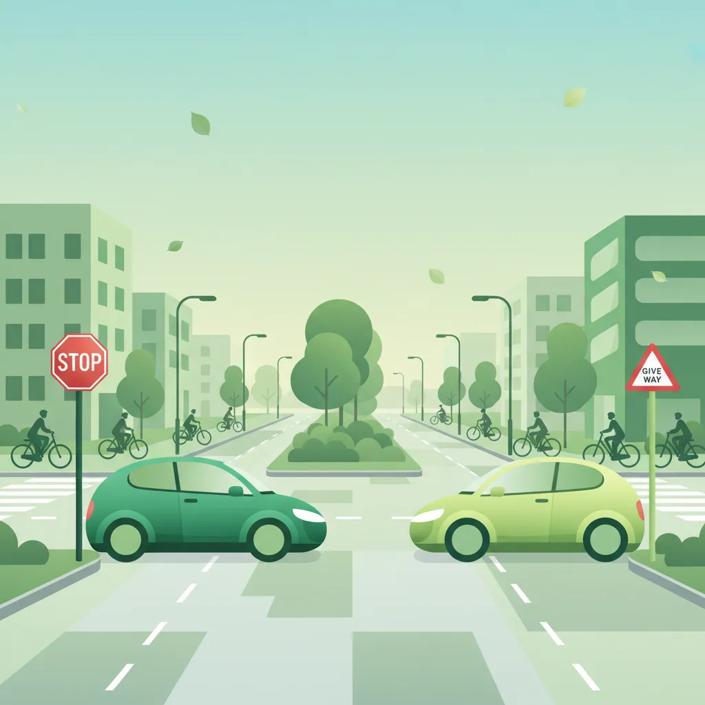 Intersection Priority: Stop and Give-Way Signs driving theory lesson