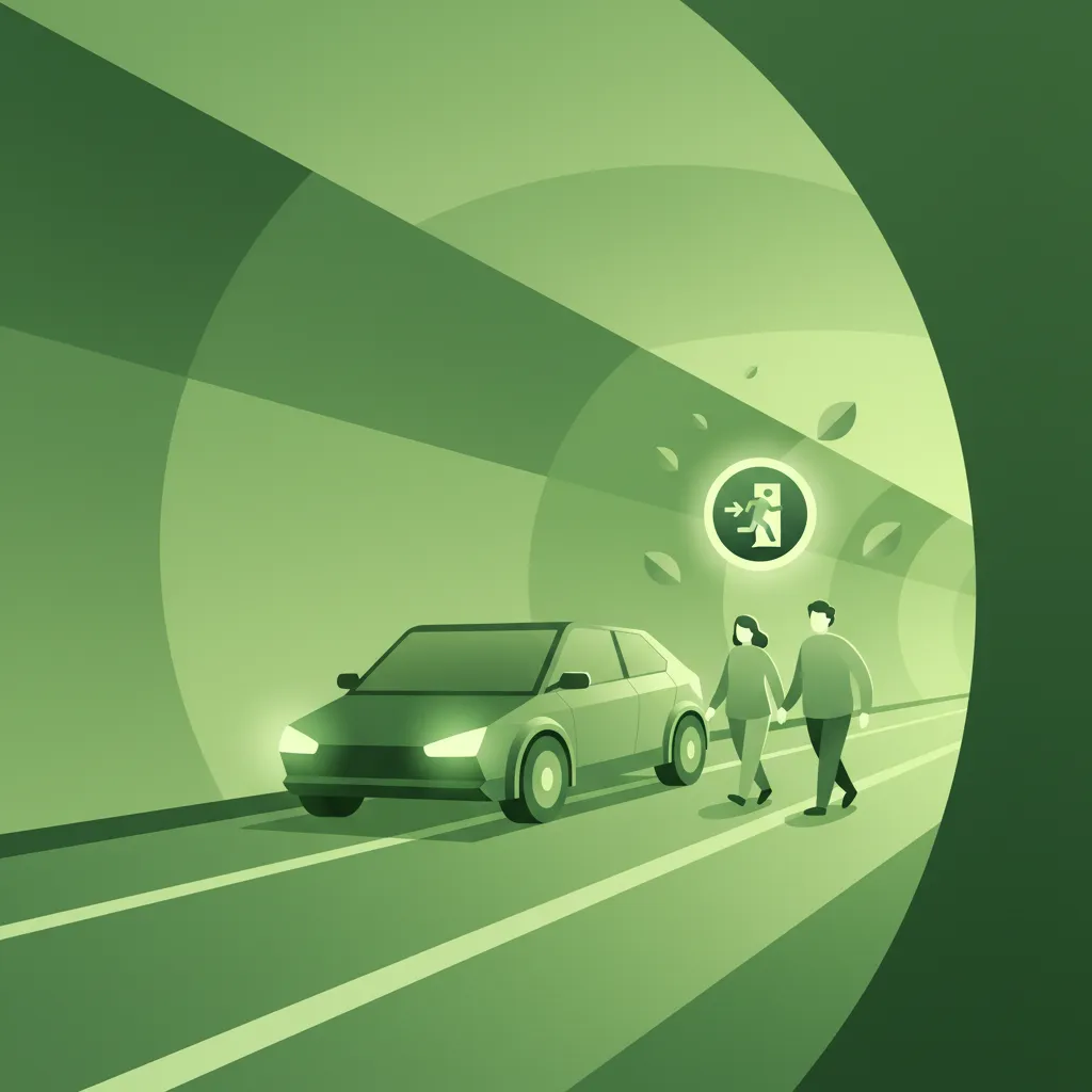 Emergency Stops and Evacuation in Tunnels driving theory lesson