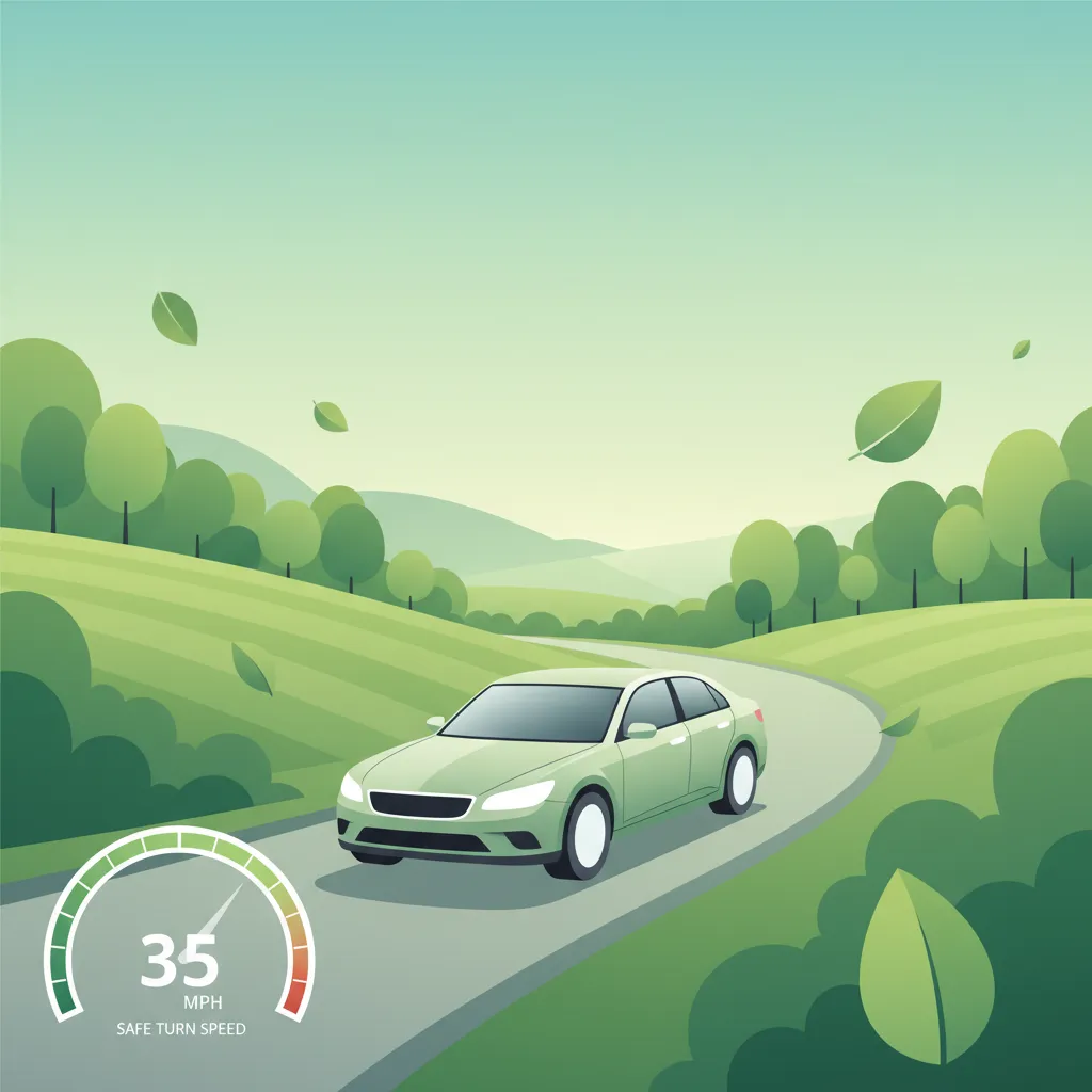 Dutch Motorcycle Theory A: Calculating Safe Speed in Curves (bochtsnelheid)