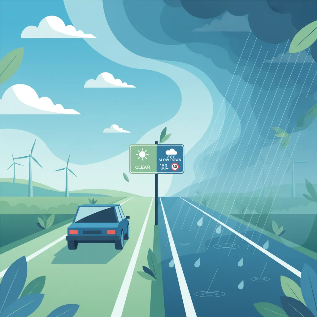 Dutch Driving Theory AM: Speed Adaptation to Conditions