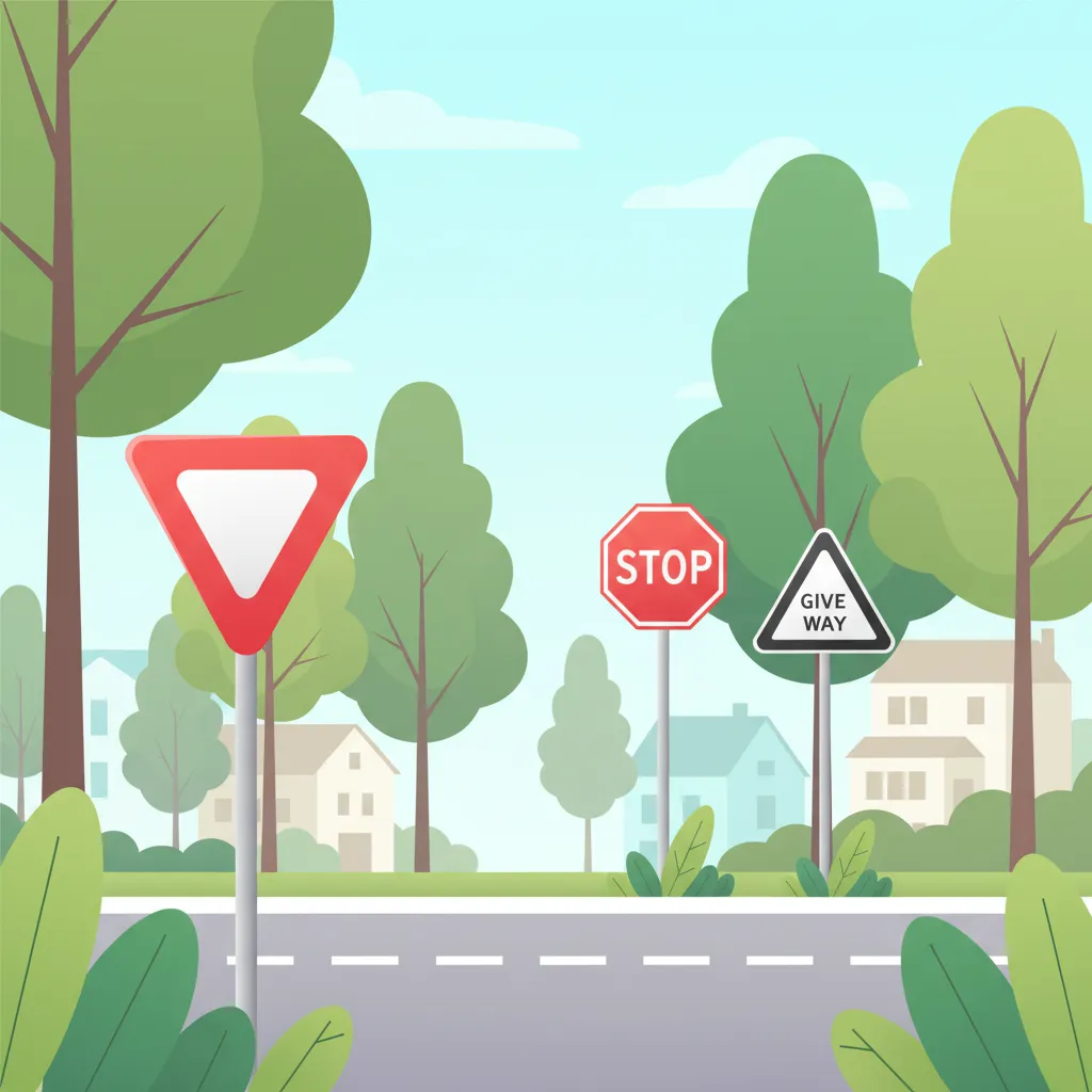 Yield, Stop, and Give Right-of-Way Signs lesson image