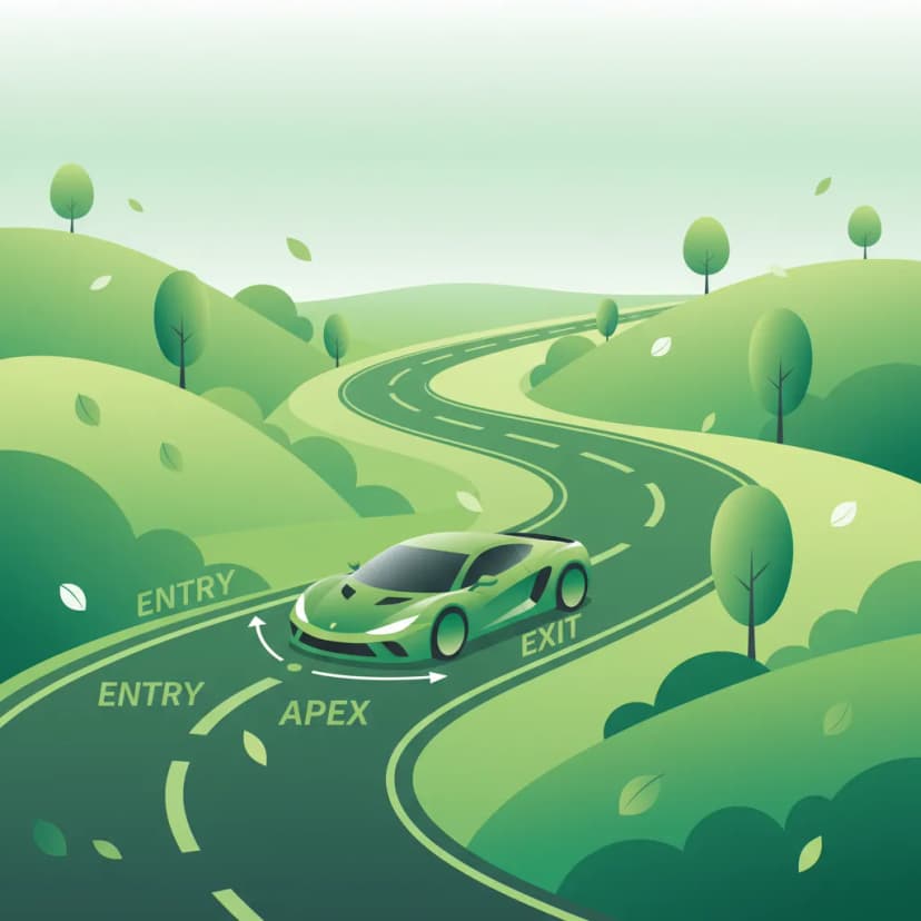 Corner Entry, Apex, and Exit Strategies driving theory lesson