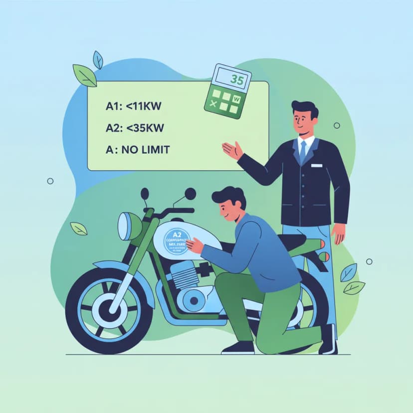 A2 Motorcycle Power Restrictions and Compliance for Dutch Driving Theory