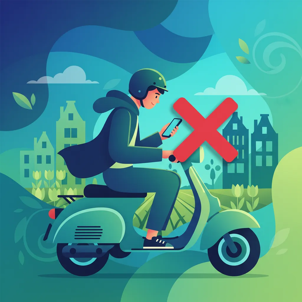 Dutch Moped Phone Rules & Distractions Practice for Your Theory Exam
